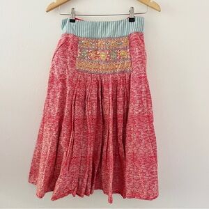 Noa Noa Elena Embroidered Skirt - Red Blue